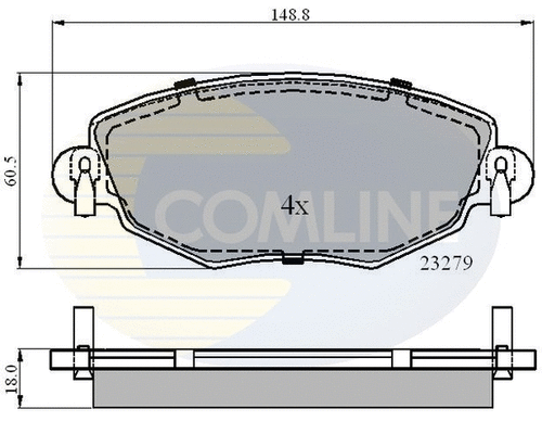 Brake Pad Set, disc brake (CBP01110)