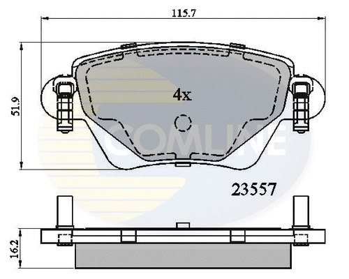 Brake Pad Set, disc brake (CBP01114)