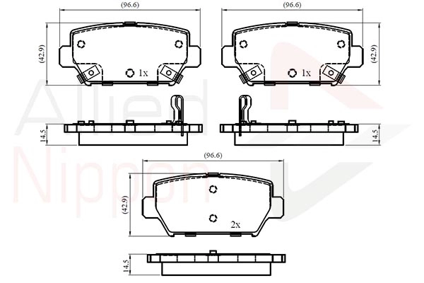 Brake Pad Set, disc brake (ADB33004)