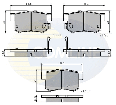 Brake Pad Set, disc brake (CBP3471)