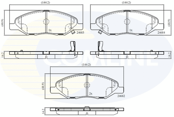 Brake Pad Set, disc brake (CBP36044)