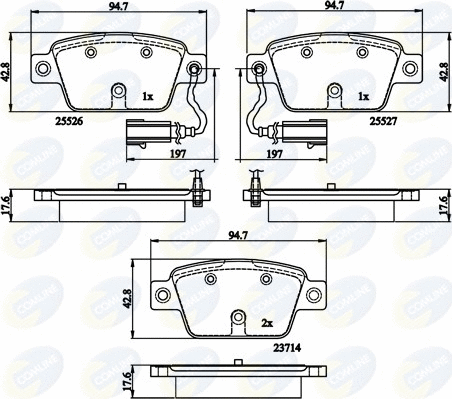 Brake Pad Set, disc brake (CBP12154)