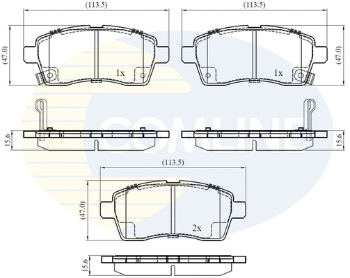 Brake Pad Set, disc brake (CBP32439)