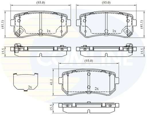 Brake Pad Set, disc brake (CBP32530)