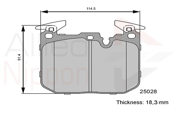 Brake Pad Set, disc brake (ADB06122)