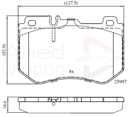 Brake Pad Set, disc brake (ADB02347)