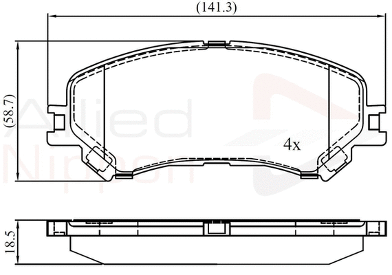 Brake Pad Set, disc brake (ADB02423)