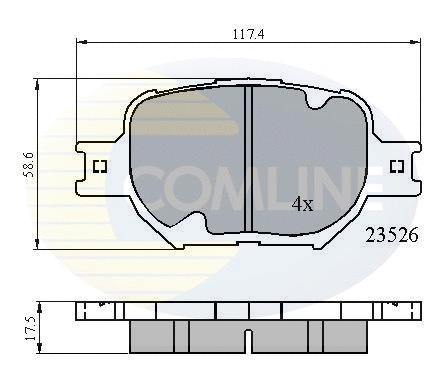 Brake Pad Set, disc brake (CBP0896)