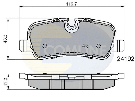 Brake Pad Set, disc brake (CBP01726)