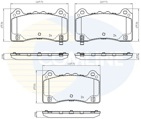 Brake Pad Set, disc brake (CBP32424)