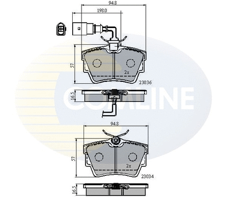 Brake Pad Set, disc brake (CBP1874)