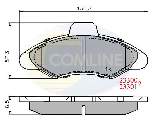 Brake Pad Set, disc brake (CBP0393)