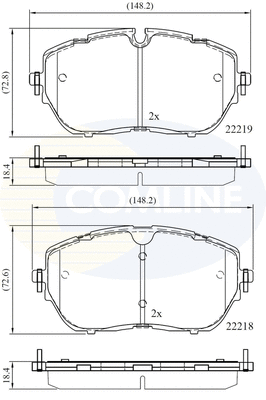 Brake Pad Set, disc brake (CBP02260)