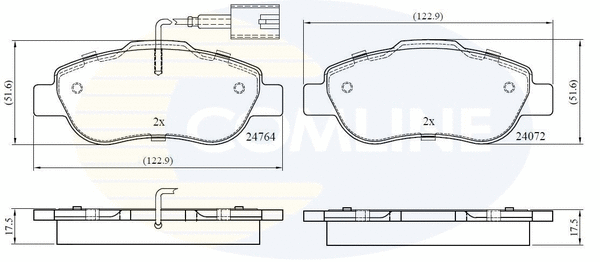 Brake Pad Set, disc brake (CBP12392)