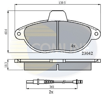 Brake Pad Set, disc brake (CBP2714)