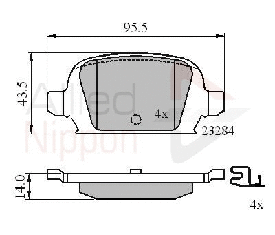 Brake Pad Set, disc brake (ADB31135)