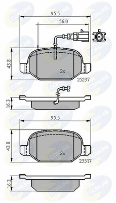 Brake Pad Set, disc brake (CBP16013)