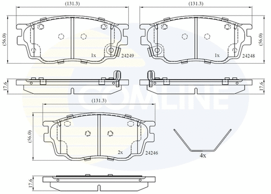Brake Pad Set, disc brake (CBP3948)