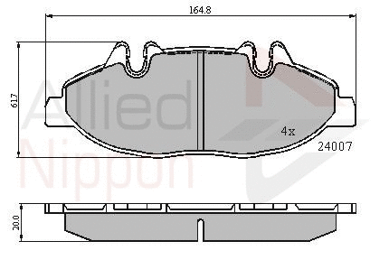 Brake Pad Set, disc brake (ADB01305)