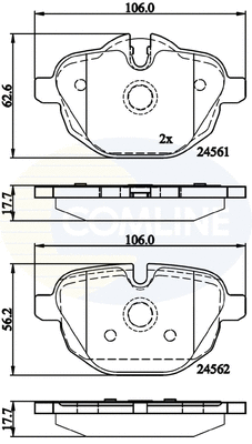 Brake Pad Set, disc brake (CBP06092)