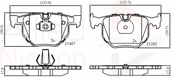 Brake Pad Set, disc brake (ADB01205)