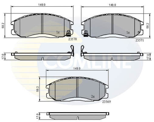 Brake Pad Set, disc brake (CBP3938)