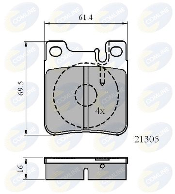 Brake Pad Set, disc brake (CBP0702)