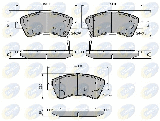 Brake Pad Set, disc brake (CBP31588)