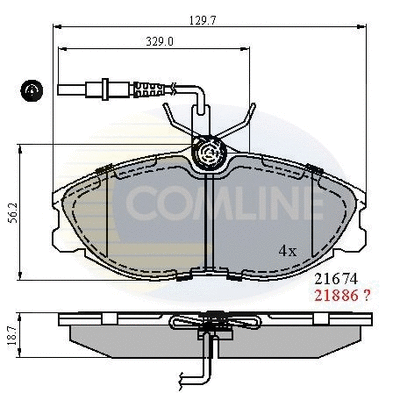 Brake Pad Set, disc brake (CBP1340)