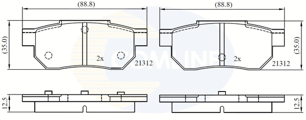 Brake Pad Set, disc brake (CBP0460)