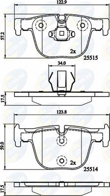 Brake Pad Set, disc brake (CBP02147)