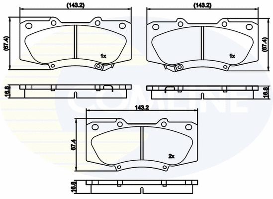 Brake Pad Set, disc brake (CBP32137)