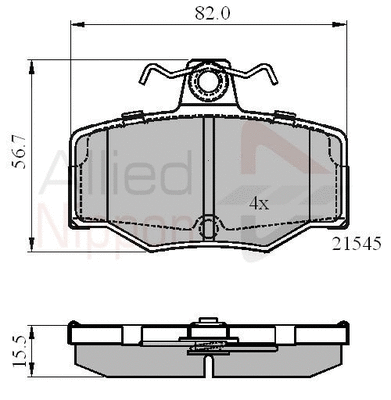 Brake Pad Set, disc brake (ADB0878)