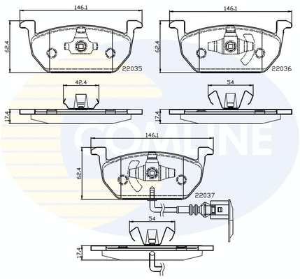 Brake Pad Set, disc brake (CBP12224)