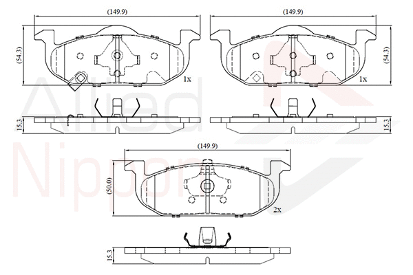 Brake Pad Set, disc brake (ADB32692)