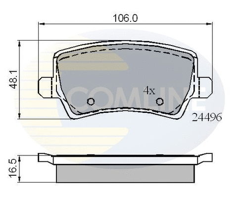 Brake Pad Set, disc brake (CBP01613)
