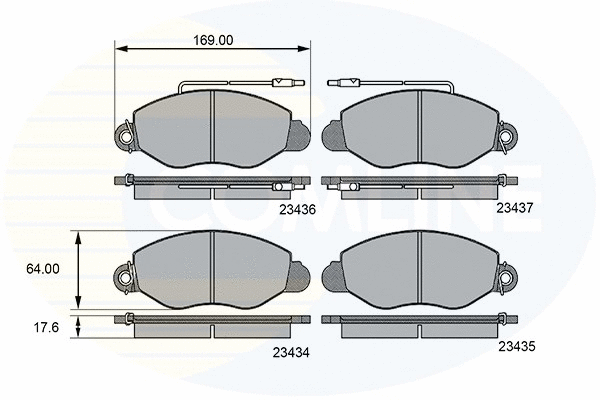 Brake Pad Set, disc brake (CBP11107)