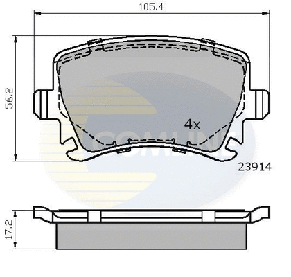Brake Pad Set, disc brake (CBP01284)
