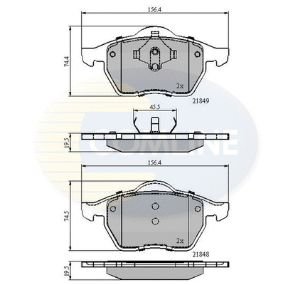 Brake Pad Set, disc brake (CBP0715)