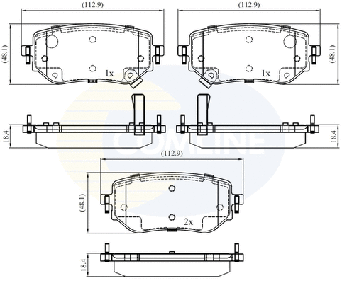 Brake Pad Set, disc brake (CBP32458)