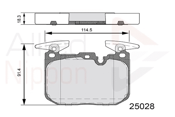 Brake Pad Set, disc brake (ADB06110)