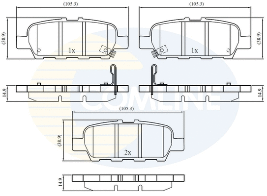 Brake Pad Set, disc brake (CBP32445)