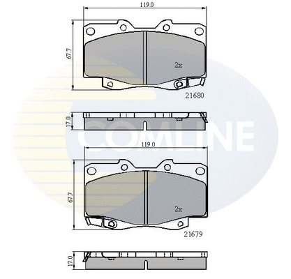 Brake Pad Set, disc brake (CBP31574)