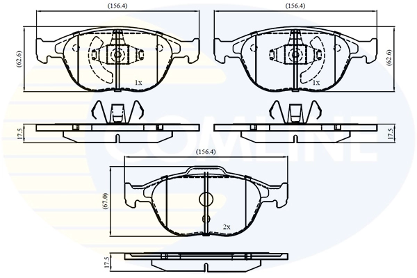 Brake Pad Set, disc brake (CBP01150)