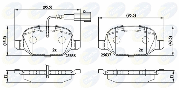 Brake Pad Set, disc brake (CBP11559)