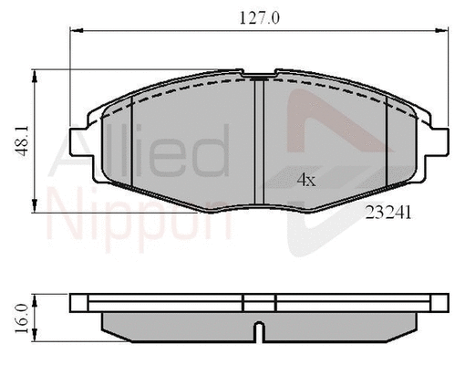 Brake Pad Set, disc brake (ADB0486)