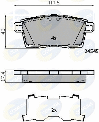 Brake Pad Set, disc brake (CBP01731)