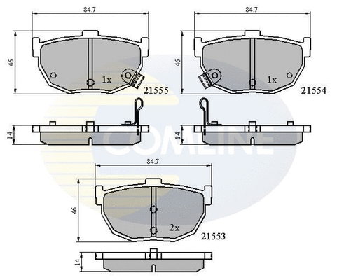Brake Pad Set, disc brake (CBP3805)