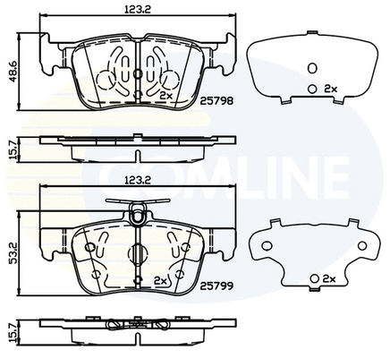Brake Pad Set, disc brake (CBP02243)