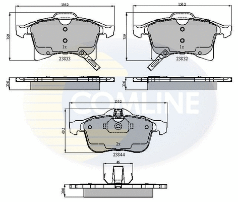 Brake Pad Set, disc brake (CBP31307)